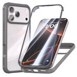 For iPhone 17 Pro Max Double-sided Plastic Glass Phone Protective Case(Grey)