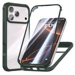 For iPhone 17 Pro Double-sided Plastic Glass Phone Protective Case(Dark Green)