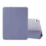 For iPad Air 2022 / 2020 10.9 3-folding Electric Pressed Skin Texture Smart Leather Tablet Case (Baby Blue)