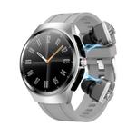 F39 1.43 inch AMOLED Screen 2 in 1 Bluetooth Earphone Smart Watch, Support Bluetooth Call / NFC(Grey Silicone)