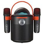 Lebo Y11 Outdoor Portable Wireless Karaoke Dual Microphone Bluetooth Speaker(Black)