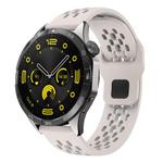 22mm xDfind Flat Head Breathable Hole Black Buckle Silicone Watch Band(Starlight)