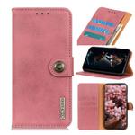 For ZTE Blade V 2020 Vita KHAZNEH Cowhide Texture PU + TPU Horizontal Flip Leather Case with Holder & Card Slots & Wallet(Pink)