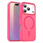 For iPhone 17 Pro Fanying Series PC Hybrid TPU Translucent Frosted MagSafe Phone Case(Rose Red)