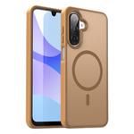 For Samsung Galaxy A26 5G Fanying Series PC Hybrid TPU Translucent Frosted MagSafe Phone Case(Desert Gold)