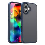 For iPhone 17 Fanying Series PC Hybrid TPU Translucent Frosted Phone Case(Cyan Blue)
