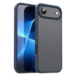 For iPhone 17 Air Fanying Series PC Hybrid TPU Translucent Frosted Phone Case(Cyan Blue)