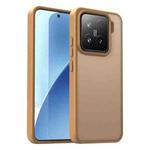 For Xiaomi 15 Fanying Series PC Hybrid TPU Translucent Frosted Phone Case(Desert Gold)