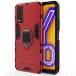 For Vivo Y20 PC + TPU Shockproof Protective Case with Magnetic Ring Holder(Red)