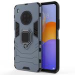 For Huawei Y9a PC + TPU Shockproof Protective Case with Magnetic Ring Holder(Navy Blue)