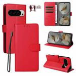 For Google Pixel 9 Pro XL / 10 Pro XL Litchi Texture RFID Blocking 3-Card Wallet Leather Phone Case(Red)