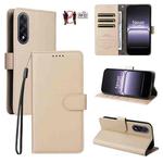 For OnePlus Nord 5 5G / Ace 5 Ultra Litchi Texture RFID Blocking 3-Card Wallet Leather Phone Case(Beige)