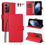 For Tecno Spark 40 Pro+ 4G Litchi Texture RFID Blocking 3-Card Wallet Leather Phone Case(Red)