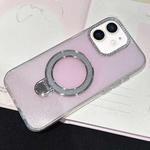 For iPhone 12 Gradient Glitter Diamonds MagSafe Phone Case(Light Pink)