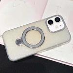 For iPhone 12 Gradient Glitter Diamonds MagSafe Phone Case(Light Yellow)