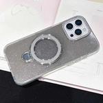 For iPhone 12 Pro Gradient Glitter Diamonds MagSafe Phone Case(Black)