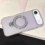 For iPhone Air Gradient Glitter Diamonds MagSafe Phone Case(Light Purple)