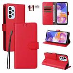 For Samsung Galaxy A23 4G / 5G / F23 Litchi Texture RFID Blocking 3-Card Wallet Leather Phone Case(Red)