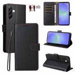 For Samsung Galaxy A36 5G Litchi Texture RFID Blocking 3-Card Wallet Leather Phone Case(Black)