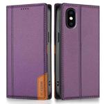 For iPhone XS Max N.BEKUS P3 RFID Stitching Magnetic Flip Leather Phone Case(Purple)
