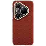 For Huawei Pura 80 Ultra 5G Metal Frame Nanofiber MagSafe Magnetic Phone Case(Red)