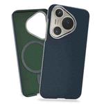 For Huawei Pura 70 Pro Metal Frame Nanofiber MagSafe Magnetic Phone Case(Blue)