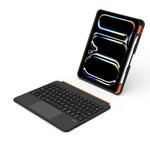 For iPad Air 11 2025 / iPad 2025 / 2022 Colorful Backlight Bluetooth Keyboard Leather Tablet Case with Rotating Holder(Black)