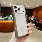 For iPhone 17 Pro Max Transparent Matte TPU Hybrid PC 3-in-1 Phone Case(Grey)