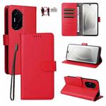 For Honor 300 Pro / 300 Ultra Litchi Texture RFID Blocking 3-Card Wallet Leather Phone Case(Red)