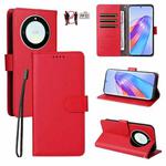 For Honor X9a 5G / X40 5G / Magic5 Lite Litchi Texture RFID Blocking 3-Card Wallet Leather Phone Case(Red)