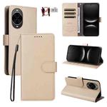 For Huawei nova 13 / 12 Litchi Texture RFID Blocking 3-Card Wallet Leather Phone Case(Beige)