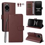 For Huawei nova 13 / 12 Litchi Texture RFID Blocking 3-Card Wallet Leather Phone Case(Brown)