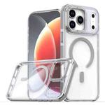 For iPhone 17 Pro Max Dual-Color Clear Acrylic Hybrid TPU MagSafe Phone Case(Grey)