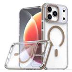 For iPhone 17 Pro Dual-Color Clear Acrylic Hybrid TPU MagSafe Phone Case(Desert Gold)