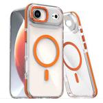 For iPhone 17 Air Dual-Color Clear Acrylic Hybrid TPU MagSafe Phone Case(Orange)