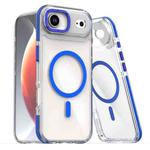 For iPhone 17 Air Dual-Color Clear Acrylic Hybrid TPU MagSafe Phone Case(Blue)