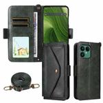 For Fairphone 6 Multi-card Slots Crossbody Cowhide Leather Phone Case(Green)