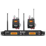 DEBRA ER-2040 Professional Stage Wireless Audio Return Monitoring System with Two Receivers(AU Plug)