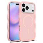 For iPhone 17 Pro Max Skin Feel Wave Texture MagSafe Phone Case(Pink)