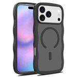 For iPhone 17 Pro Max Skin Feel Wave Texture MagSafe Phone Case(Black)