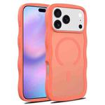 For iPhone 17 Pro Max Skin Feel Wave Texture MagSafe Phone Case(Orange)