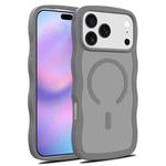For iPhone 17 Pro Skin Feel Wave Texture MagSafe Phone Case(Grey)