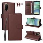 For Redmi A5 4G EU 173.3mm Litchi Texture RFID Blocking 3-Card Wallet Leather Phone Case(Brown)