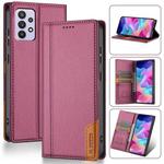 For Samsung Galaxy A33 5G N.BEKUS P3 RFID Stitching Magnetic Flip Leather Phone Case(Wine Red)