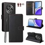 Realme 13 5G / 12 5G / 12x / C65 5G / C63 5G Litchi Texture RFID Blocking 3-Card Wallet Leather Phone Case(Black)