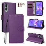 For vivo Y17s / Y28 5G / Y36 5G / Y36i / Y33T Litchi Texture RFID Blocking 3-Card Wallet Leather Phone Case(Purple)