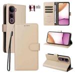 For vivo Y400 Pro 5G / V40e / iQOO Z9s Litchi Texture RFID Blocking 3-Card Wallet Leather Phone Case(Beige)