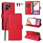 For vivo Y400 Pro 5G / V40e / iQOO Z9s Litchi Texture RFID Blocking 3-Card Wallet Leather Phone Case(Red)