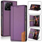 For Xiaomi 13T / 13T Pro N.BEKUS P3 RFID Stitching Magnetic Flip Leather Phone Case(Purple)
