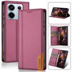 For Redmi Note 13 5G Global N.BEKUS P3 RFID Stitching Magnetic Flip Leather Phone Case(Wine Red)